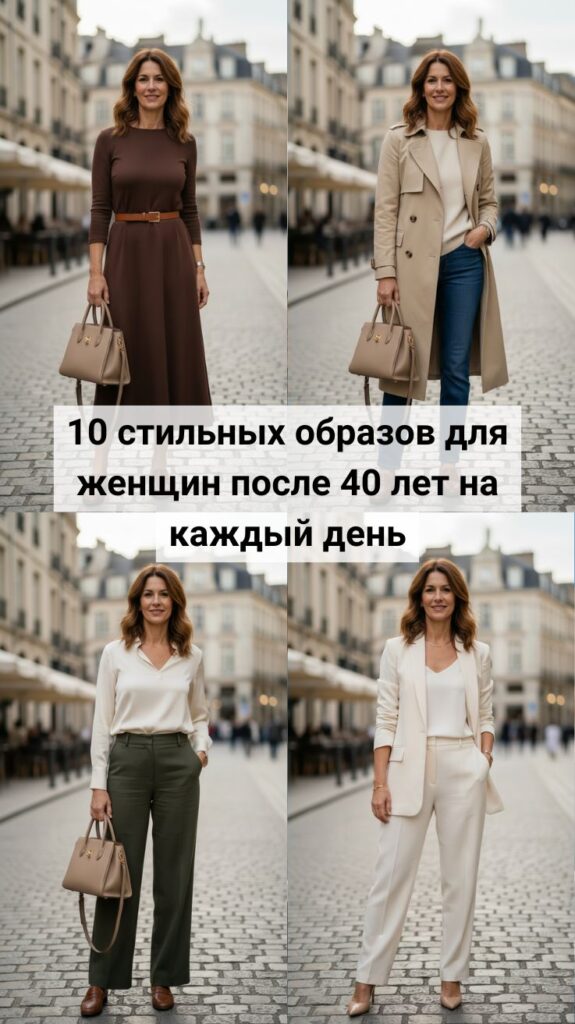 10 стильных образов для женщин после 40 лет на каждый день