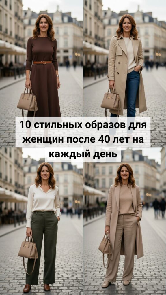 10 стильных образов для женщин после 40 лет на каждый день