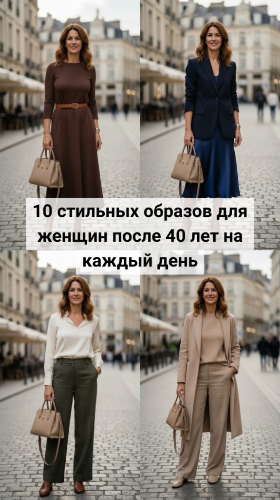10 стильных образов для женщин после 40 лет на каждый день