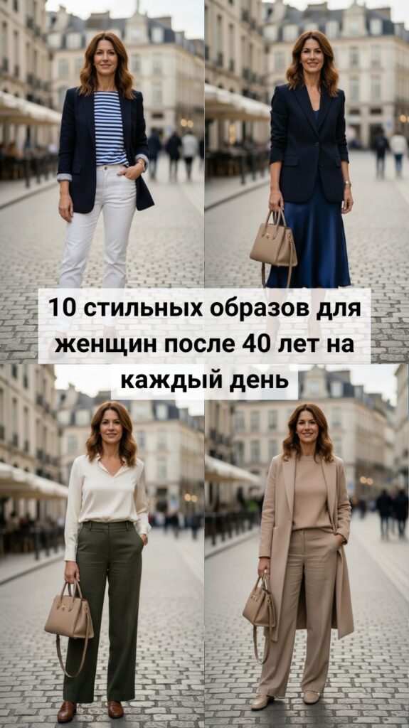 10 стильных образов для женщин после 40 лет на каждый день