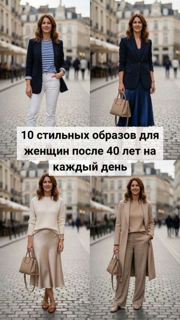 10 стильных образов для женщин после 40 лет на каждый день