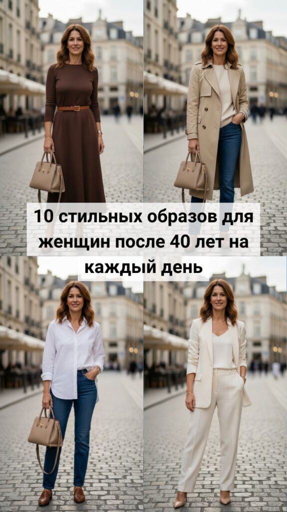 10 стильных образов для женщин после 40 лет на каждый день