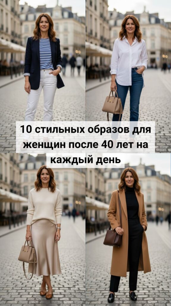 10 стильных образов для женщин после 40 лет на каждый день