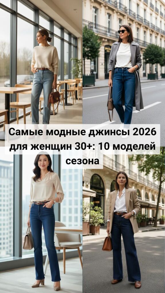 Самые модные джинсы 2026 для женщин 30+: 10 моделей сезона