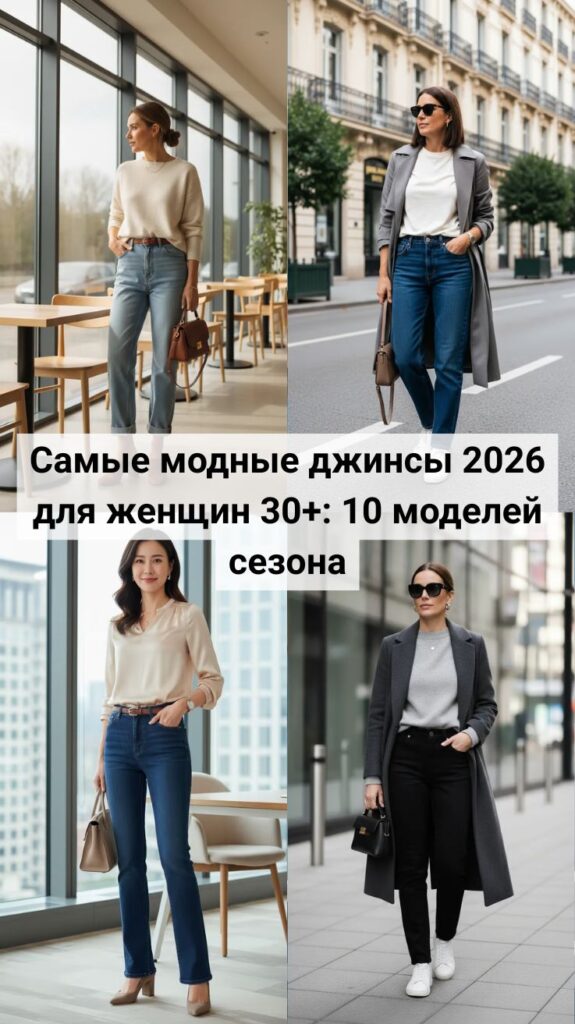 Самые модные джинсы 2026 для женщин 30+: 10 моделей сезона