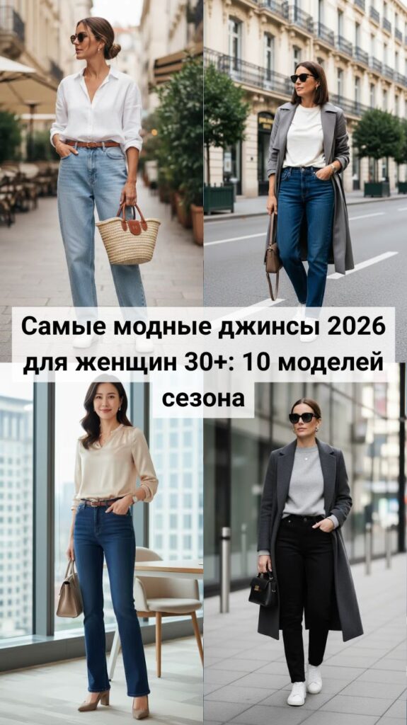 Самые модные джинсы 2026 для женщин 30+: 10 моделей сезона