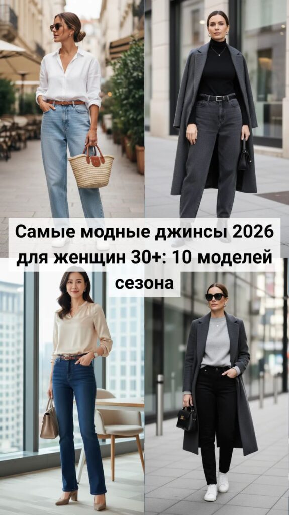 Самые модные джинсы 2026 для женщин 30+: 10 моделей сезона