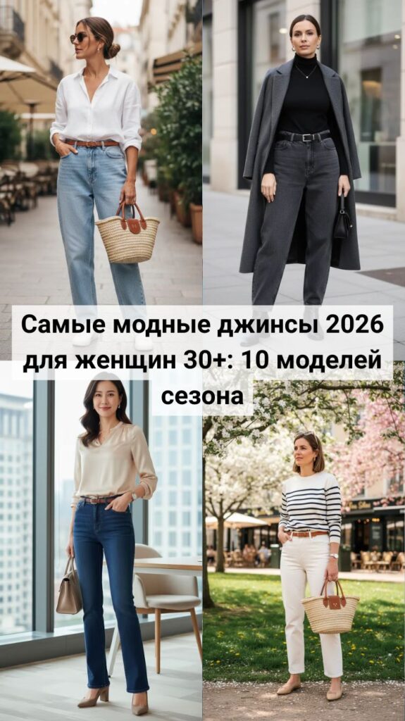Самые модные джинсы 2026 для женщин 30+: 10 моделей сезона