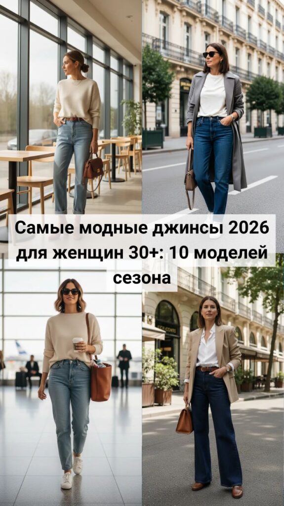 Самые модные джинсы 2026 для женщин 30+: 10 моделей сезона