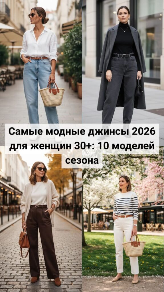 Самые модные джинсы 2026 для женщин 30+: 10 моделей сезона