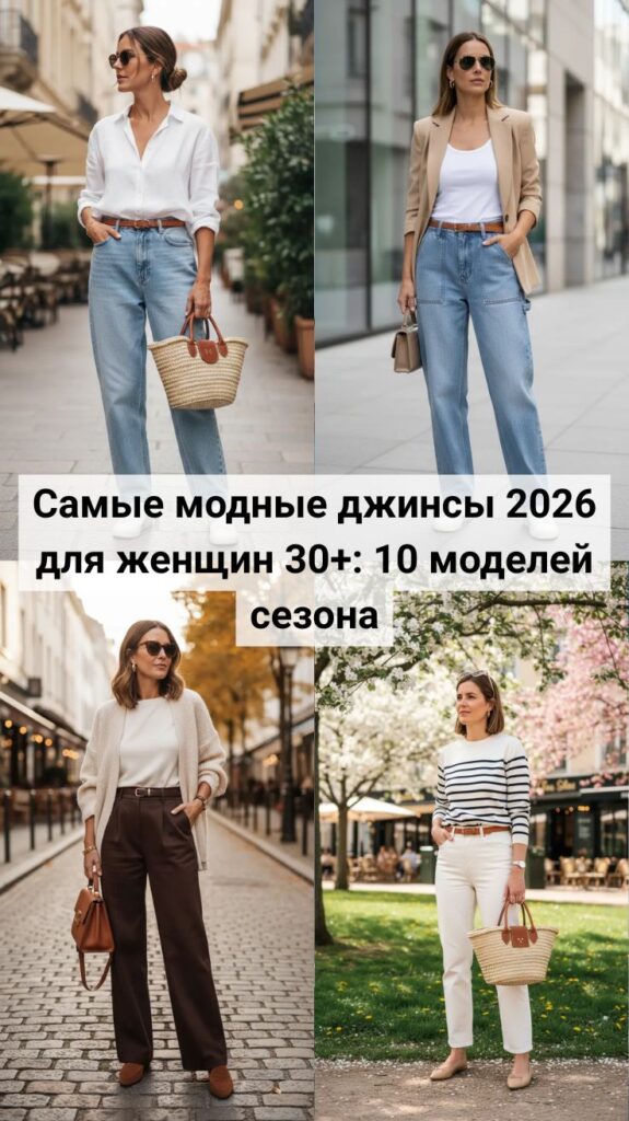 Самые модные джинсы 2026 для женщин 30+: 10 моделей сезона